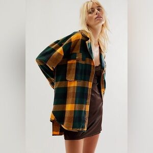Free People We the Free Izzie Cargo Flannel Shirt